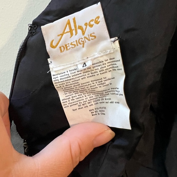 Vintage Alyce Designs Beaded Shear Evening Gown/Prom/Wedding Women’s Size 4 - Picture 4 of 8